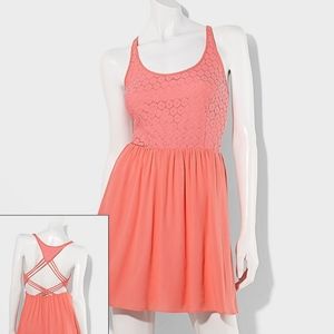 Princess Vera Wang cross back skater dress